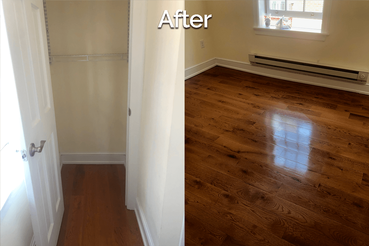 Closet and Bedroom Cleaning Before & After in Collegeville Apartment