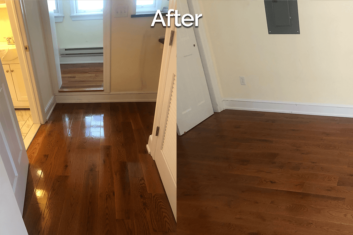 Hallway and Floors Cleaning Before & After in Collegeville Apartment