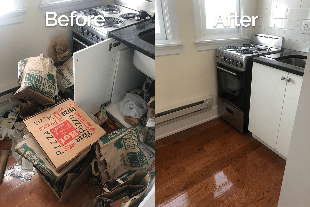 Kitchen Cleaning Before & After in Collegeville Apartment