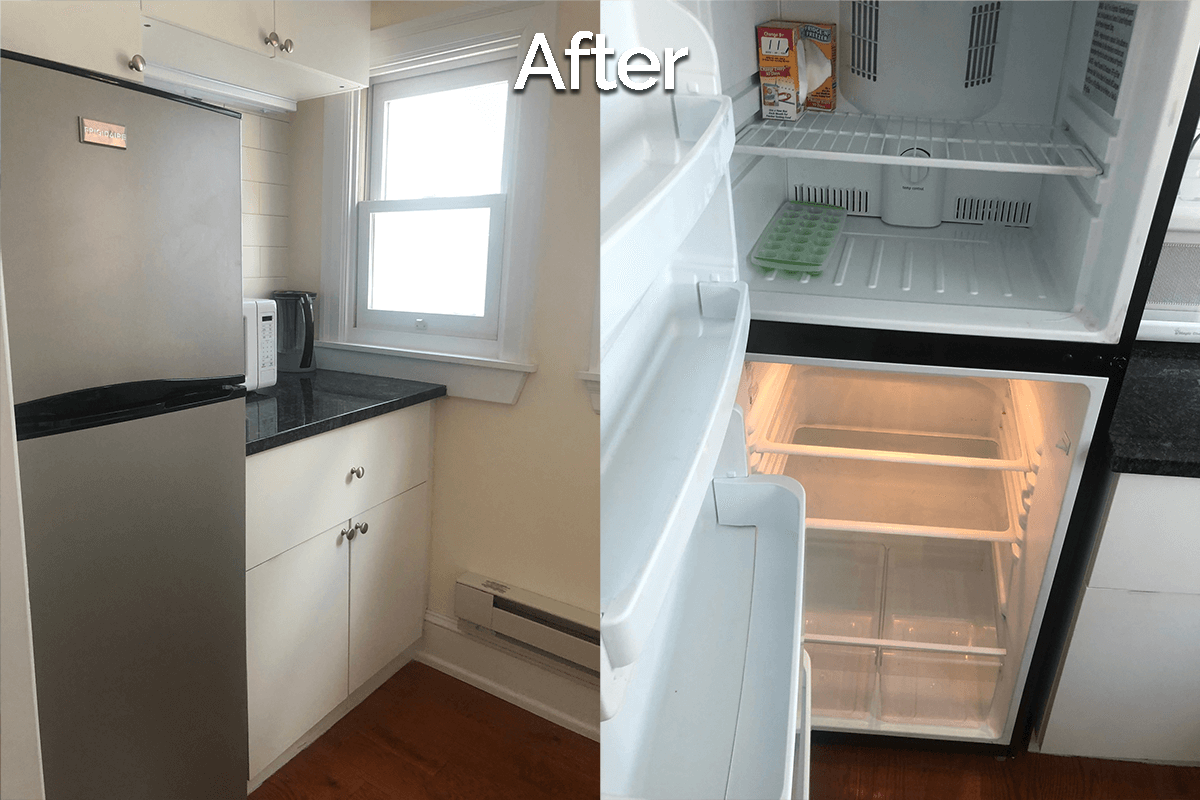 Refrigerator Cleaning Before & After in Collegeville Apartment